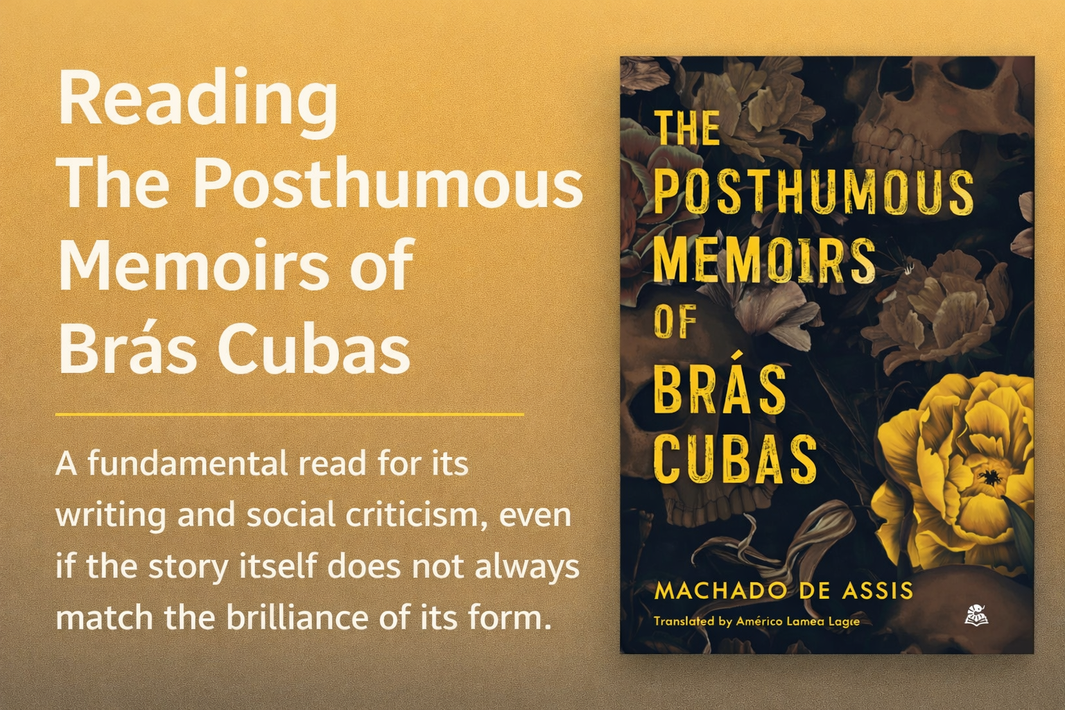 Book - The Posthumous Memoirs of Brás Cubas - Machado de Assis